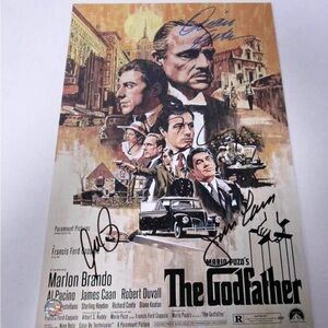 The Godfather Movie Poster with cast member’s autograph with COA